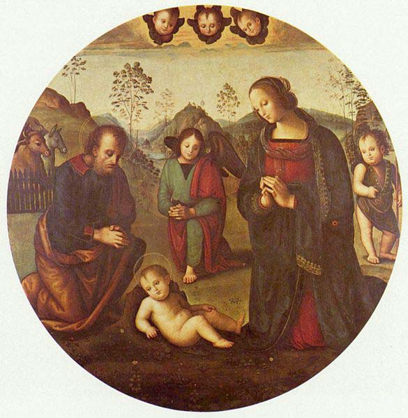 Pietro Perugino Christi Geburt, Tondo